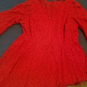 Lane bryant red skater dress